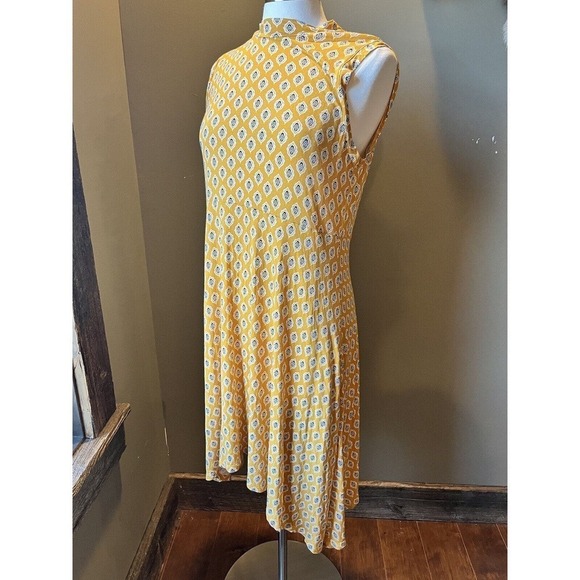 Anthropologie Maeve Palais Mock Neck Swing Soft Stretch Jersey Dress READ - Picture 1 of 7